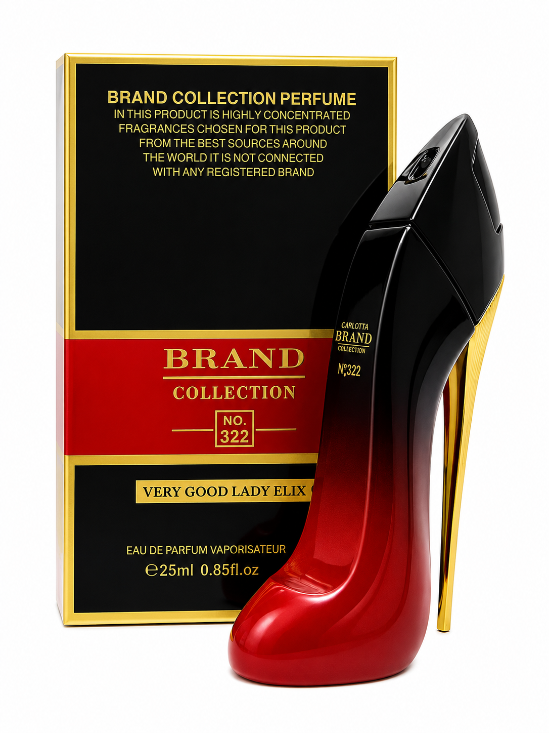 Brand Collection Nº 322 – Inspirado no Very Good Girl Elixir